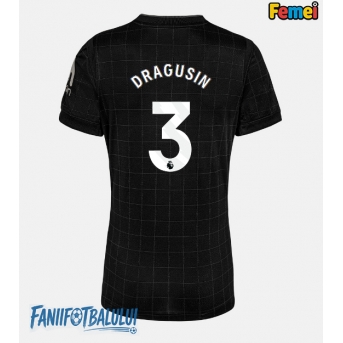 Tottenham Hotspur Radu Dragusin #3 Tricou Fotbal Replică 2025-26 Femei Deplasare